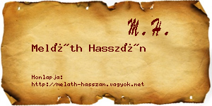 Meláth Hasszán névjegykártya